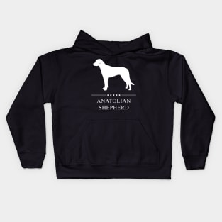 Anatolian Shepherd Dog White Silhouette Kids Hoodie